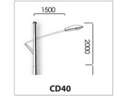 Cần đèn đơn CD40