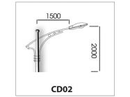 Cần đèn đơn CD2